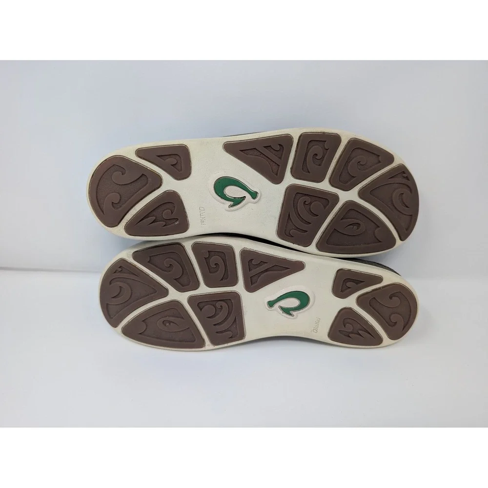 Olukai Men's Nohea Mesh Shoes 12 Mustang‎ Brown Breathable Drop-in Heel